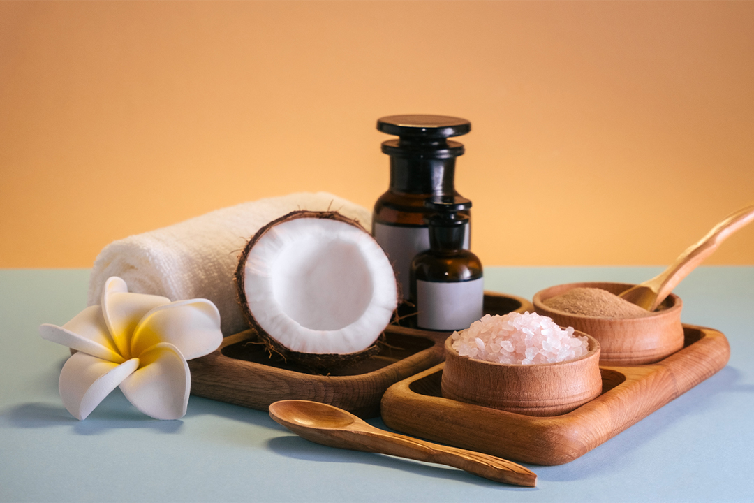 Frangipani Body Lotion - Zutaten für die Frangipani Body Lotion mit Kokosöl zum selber machen - Aromapflege mit Barabra Tausch - Duftgenuss